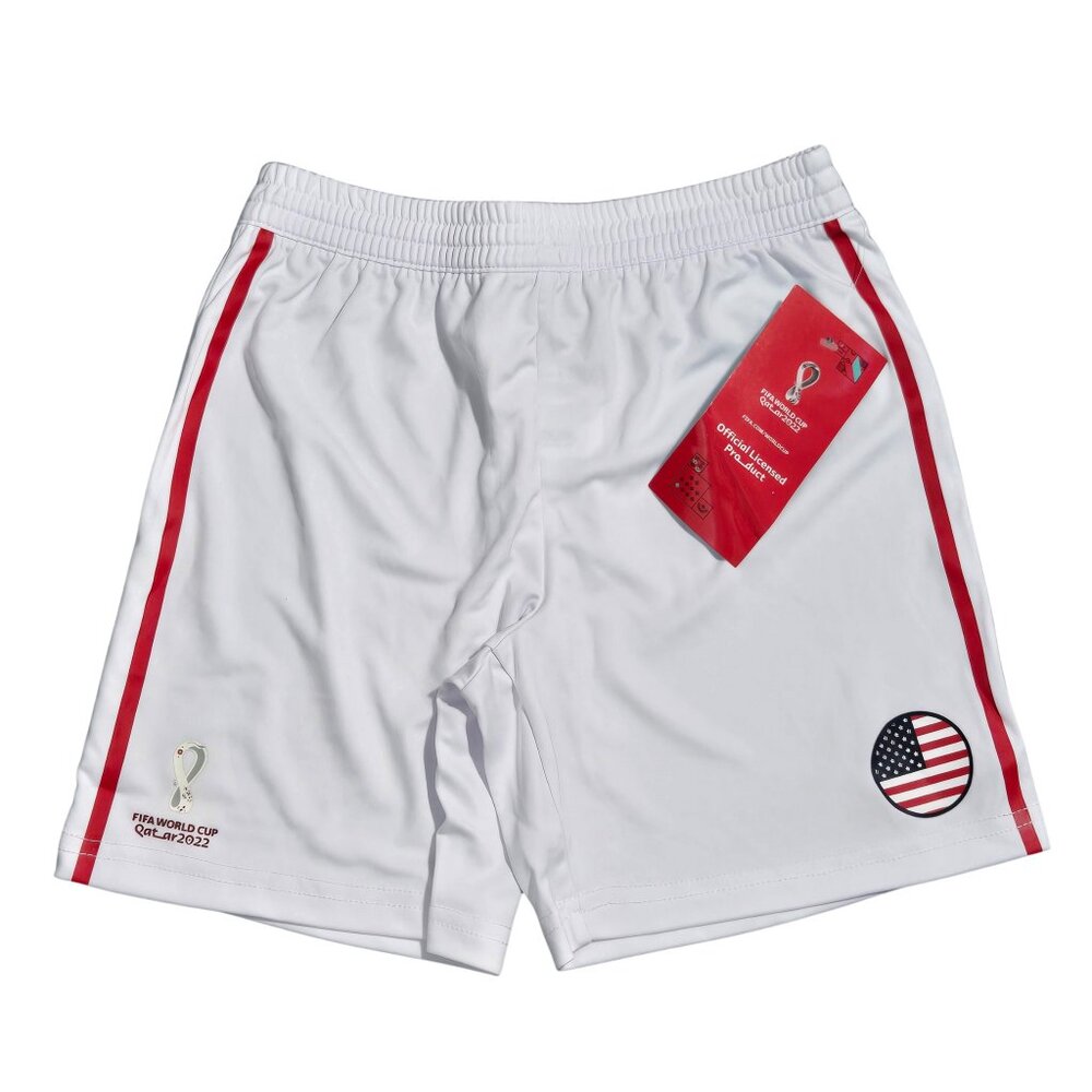NWT | Official FIFA World Cup Qatar 2022 USA Kids Soccer Shorts | Size 5/6